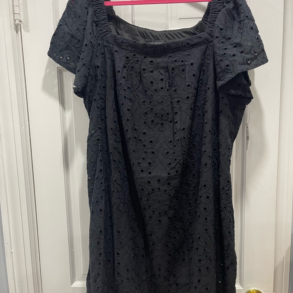 Lane Bryant Black Eyelet Dress